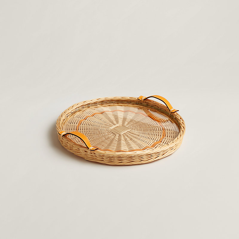 Oseraie Color round tray, small model | Hermès USA